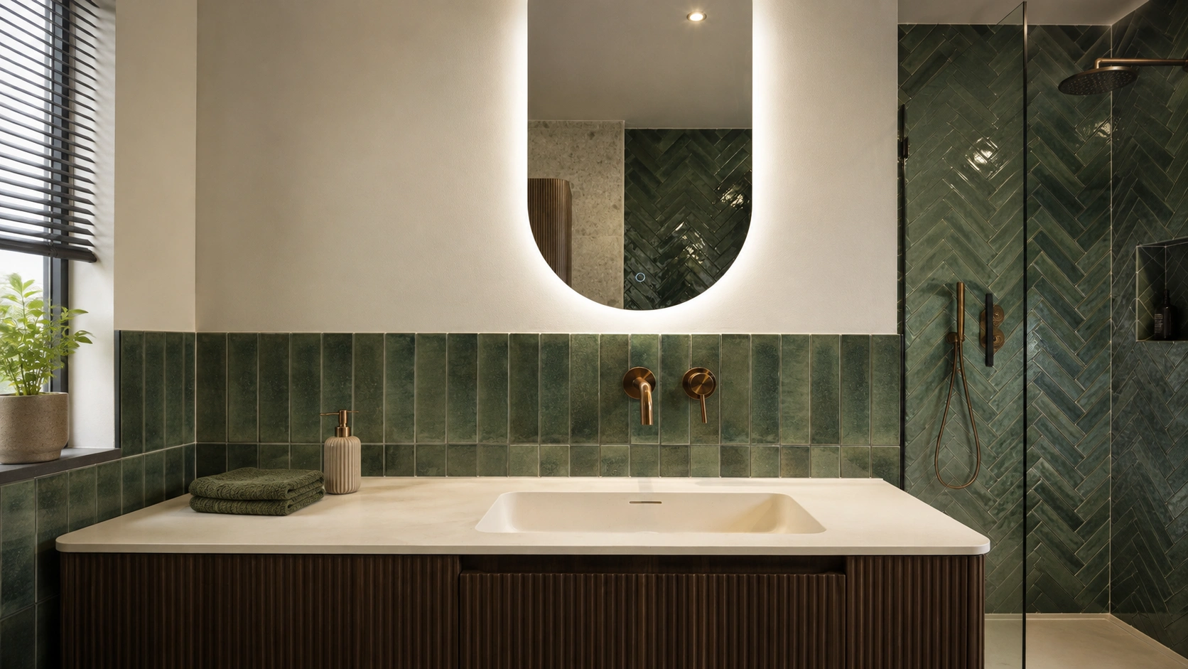 Binnentegels in nieuwe badkamer